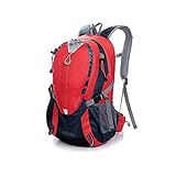 ETZRYSYB Wanderrucksack, Mini-Outdoor-Rucksack, Kletterrucksack, multifunktional, wasserdicht, langlebig, Outdoor-Camping, Wandern, Sporttaschen für Herren, rot, One size