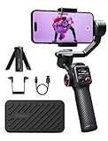 hohem iSteady M6, Gimbal Smartphone, 3-Achsen Handy Stabilisator für iPhone 15/14/13/12 Pro Max & Android, 360° Rotation, OLED-Display, 400g Zuladung, Handy Gimbal für Volgging Videoaufnahmen