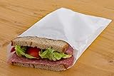 sunmondo 200 STK Frühstücktüten aus Papier - Fettdichte Beutel für Toast, Brot, Brötchen, Obst - Größe: 14 x 21 cm