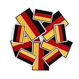MWOOT Deutschland Flaggen Patch, 10 Stück Germany Flag Patches, Der Bundeswehr Deutschland Flaggen-Flicken zum Aufbügeln für Jacken Taschen Deko, Deutsch Fahne Bügelbild