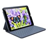 Logitech Rugged Lite - iPad Tastatur mit Hülle (für 7. 8. und 9. Gen), sprapazierfähiges, spritzwassergeschütztes Schutzcase - UK (QWERTY) - dunkelblau【Bulk - ohne Verpackung】