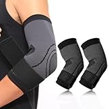 Ellenbogenbandage x2, Tennisarm bandage für Damen Herren, Arm Bandage Ellenbogen geeignet Arthritis, Sehnenentzündung, Ellenbogenschoner für Sport, Golferarm und Tennisarm Armbandage