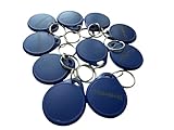 YARONGTECH Zweifrequenz-RFID-Schlüsselanhänger, 125 kHz EM4100 und 13,56 MHz, RFID-1K-Chip-Schlüsselanhänger, 10 Stück, blau, Dual Frequency