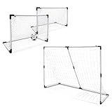 Mondo 18054-2-in-1 Goal Post, 2 Tore 91,5 x 63 cm oder 1 Tor 183 x 121 cm und Mini-Ball