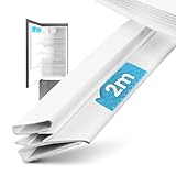 DL-pro Kühlschrankdichtung zuschneidbar 2m Universal Türdichtung Kühlschrank Reparaturset für KühlGefrierkombination Gefrierschrank kompatibel mit Siemens Liebherr Miele Bauknecht robustes PVC weiß