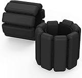 2 PCS Handgelenkgewichte Knöchelgewichte Set Gewichtsmanschetten für Fuß oder Handgelenk auf Bewegung Gehen Joggen Yoga Aerobic Pilates Gewicht Fitness Armband (schwarzs, 1 lbs/jede)