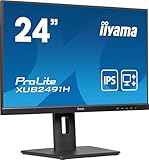 iiyama Prolite XUB2491H-B1 60,5cm 23,8' IPS LED-Monitor Full-HD 100Hz HDMI DP Adaptive Sync Höhenverstellung Pivot schwarz