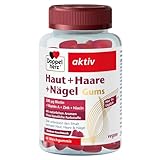 Doppelherz Haut + Haare + Nägel Gums - mit Vitaminen & Mineralstoffen - Zink unterstützt den Erhalt normaler Haut, Haare und Nägel - vegan - ca. 60 Weichgummis