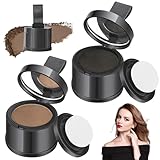 Haaransatzpulver 2pcs Wurzel wurzeln schwarz ＆ leichte Kaffee Haarvolumen Pulver schweißsicheres Haaransatzpulver für Frauen verbergen sofort Haarausfall