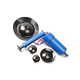 ETHZZLE Hochdruck Abflussreiniger Pumpe Effektiver Pömpel für Toilette Waschbecken Badewanne und Abflussrohre Wiederverwendbar mit Unterschiedlichen Saugköpfen Einfache Handhabung für