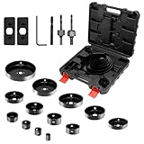 CCLIFE Lochsäge Set Ø19mm-152mm 19tlg Lochbohrer Lochkreissäge Schnitttiefe 25mm für Holz, Kunststoff, Gipskarton