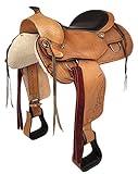 A&M Reitsport Westernsattel Atlanta ECO aus Büffelleder hoher Qualität Reining Sattel Neu, Größe:16 Zoll