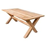 Riess Ambiente Wetterfester Gartentisch Empire Teak - 160cm - Natur - Teakholz Massivholz Outdoor-Esstisch Balkontisch Terassentisch witterungsbeständig