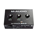 M-AUDIO M-Track Solo - USB Audio Interface für Aufnahmen, Streaming und Podcasting, mit XLR-, Line- und DI-Eingängen, Inklusive Softwarepaket