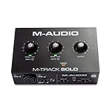 M-Audio M-Track Solo – USB Audio Interface für Aufnahmen, Streaming und Podcasting, mit XLR-, Line- und DI-Eingängen, inklusive Softwarepaket