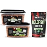 Geschenkeset für Goldfischfans | Fischfutter Sorglos-Paket für Teichfische | 1x Goldfisch Futter, 1x Pure Nature Snacks Gammarus & 1x Pure Nature Snacks Shrimp