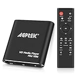 AGPTEK Mini 1080P Full HD Digital Mediaplayer Medienspieler Medienspieler mit Fernbedienung für MP3, WMA, OGG, AAC, FLAC, APE, AC3, DTS, ATRA