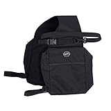 Satteltasche Pferd 600 D schwarz | Wasserabweisendes Material | Praktische Packtasche Sattel | Einfache Befestigung | Viel Stauraum