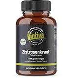 Zistrosenkraut Bio 150 Kapseln - Cistus Incanus - graubehaarte Zistrose - ohne Zusatzstoffe - Abgefüllt und kontrolliert in Deutschland - Biotiva