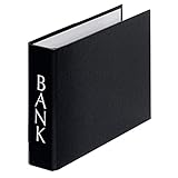 Original Falken 15er Pack Bankordner. Made in Germany. Für DIN A5 quer Ablage mit PP-Kunststoffbezug außen 2 Ring-Mechanik schwarz Kontoauszug-Ordner Ringordner Doppelordner Aktenordner Briefordner