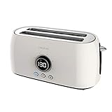 Cecotec Digitaler Toaster ClassicToast 15000 Beige Extra Double, 1500 W, Kapazität für 4 Scheiben Brot, 2 extra breite Langschlitze, 3 Funktionen, LED-Licht, Inklusive oberer Halterungen