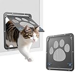 PETLESO Haustierklappe für Fliegengittertür Katzenklappe Fliegengitter mit Magnetverschluss Einfache Installation Hundetür für Katzen/Hunde (29 cm * 24 cm)