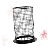 KOCKSHION Runder Reptilien Verbrennungs Lampenschirm für Heizlichtschutz Schwarz Geeignet für Terrarien und Haustiere Schützend Installieren Geruchlos