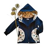 Walkjacke Wollwalk Wolljacke Walk Kinder Jungen Mädchen (86-92, blau)