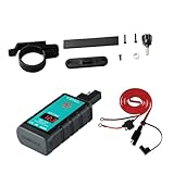 FUNNETOYU Motorrad USB Ladegerät Dual USB Schnellladegerät mit Voltmeter und Schalter Wasserdichter SAE Stecker Langlebiges Abs Material Geeignet für Motorräder ATV SUV Boote