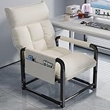 Gaming Chair Ergonomic Home Office Desk Chairs Lazy Sofa mit Rädern, Klappdeckel Chairs Executive Office Stuhl Studienstuhl Rückenlehre zurückgewiesen