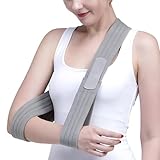 Rundago Grau Armschlinge Schulter Leicht Komfortabel Armschlaufe Einstellbar Arm Schulterschlinge Schulter Immobilizer Sling für Gebrochenes Handgelenk, Ellbogen, Arm, Ausgerenkte Schulter