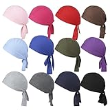 12 Stück Sports Bandana Cap, Bandana Kopftuch Herren, Biker Cap, Kopftuch Herrem Damen, Herren Laufmützen, Fahrradmütze für Laufen, Wandern, Klettern, Radfahren