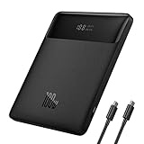 Baseus Power Bank, Powerbank 20000mah 100W Slim Laptop Powerbank USB C Digitalanzeige Schnelllade Externe Handyakkus für Laptop, MacBook Air, Dell, IPad, HP, iPhone, Samsung, Switch, ROG Ally