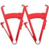 iplusmile 2 Stück Körperfettmessgerät aus Kunststoff mit Doppelter Skala Kompakter Hautfaltenmessschieber für Präzise Bmi und Körperfettmessung bei Männern und Frauen