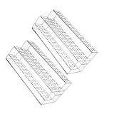 Alipis 2 Stück Transparenter Stifthalter mit 48 Fächern Kunststoff Organizer für Stifte Marker und Pinsel Platzsparend für Schreibtisch und Nagelkunst