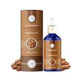 LEBBIO Mandelöl 100ml [100% NATÜRLICH & PUR] Ideal zur Haar– und Körperpflege, für Aromatherapie und als Basisöl für Massageöle - Vegan, Parfümfrei, Naturkosmetik - Anti-Falten, Almond oil