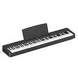 Yamaha P-145 Digital Piano, Schwarz – Leichtes und tragbares Digital Piano mit der Graded-Hammer-Compact Tastatur mit 88 gewichteten Tasten und 10 Instrumentenklängen