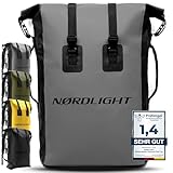 Nordlight Wasserdichter Rucksack Dry Bag 35l - (Anthrazit) Roll Top Rucksack mit gepolstertem Tragegurt, wasserdichte Tasche für Wassersport, Fahrrad Rucksack, Kurierrucksack, Trekking, Angeln