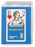 Ravensburger 27074 - Rommé Bridge Canasta, Kartenspiel-Klassiker mit großen Eckzeichen