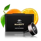 Aromatic • 89 • Auto-Lüftungsclip-Lufterfrischer - Orangenduft, Wiederverwendbarer Metallhalter mit Duftkapsel, Langlebig & ideal als hochwertiges Geschenk