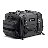 RIDEIRON Motorrad Sitztaschen 40-60L Wasserdicht Hecktasche Motorrad Erweiterbar Reisetasche Motor Rücksitztasche Gepäcktasche Tankrucksack mit Schultergurt