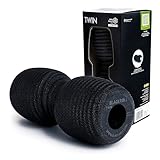 BLACKROLL® TWIN Faszienrolle (30 cm x 13 cm), Massagerolle mit Aussparung für die Wirbelsäule, Fitness-Rolle für die punktuelle Selbstmassage und Regeneration, mittlere Härte, Made in Germany, Schwarz