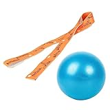 Toyvian 1Satz Yoga Stretchgurt mit Widerstandsband und Balanceball für Fitness und Dehnung Elastischer Gürtel für Yoga Tanz und Sport Orange