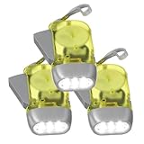 KICHOUSE Kurbeltaschenlampe LED Klein Handbetrieben mit Schnur für Outdoor Camping Notfall Taschenlampe Zufällige Farbe Zufällige Farbe