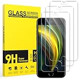 Niphabe 3 Stück Panzer Schutz Glas für iPhone SE 2022/2020 Schutzfolie, iPhone 8/7(4.7 Zoll) Panzerfolie, 9H Härte Hartglas, HD Displayschutz, Kratzfest–Bläschenfrei, Ultra-klar.