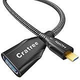 Cratree 8k Micro HDMI auf HDMI Adapter, Micro HDMI Stecker auf HDMI 2.1 Kabel Buchse, 8K@60Hz, kompatibel mit Raspberry Pi 4, Hero Black, Kamera, Laptop. (20cm)