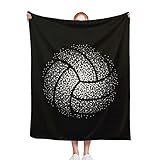 Padumuttara Volleyball-Flanelldecke, Überwurf, leicht, superweich, gemütlich, luxuriöse Familienbettdecke, Geburtstagsgeschenk, Mikrofaser, 127 x 101 cm für Kinder