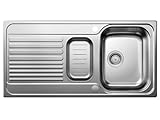 BLANCO TIPO II 6 S | Edelstahl | Einbauart: Einbau von Oben | reversibel | mit Ablauffernbedienung, mit Schale Edelstahl | für 60 cm breite Unterschränke | Widerstandsfähig gegenüber Kratzern
