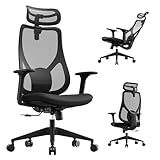 SENSE7 Gaming Stuhl Bürostuhl Ergonomisch Schreibtischstuhl Office Chair Chefsessel Drehstuhl Schreibtischsessel Verstellbar für Home Office Gamer bis 150kg Computerstuhl Bürosessel - MOYO Schwarz
