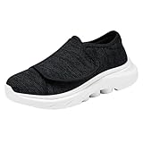 Hallenschuhe Damen 38 Schwarz - Sportliche Freizeitschuhe Für Damen Mit Dicker Sohle Halbschuhe Orthopädische Sneaker Bequeme Sneakers Leichte Walkingschuhe Atmungsaktive Outdoorschuhe Komfortschuhe